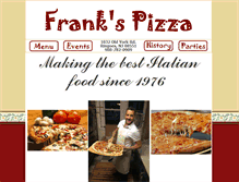 Tablet Screenshot of frankspizzaringoes.com
